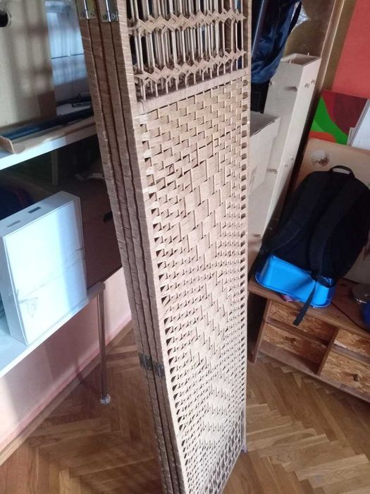 Parawan składany ścianka działowa, 2 sztuki (150cm i 180cm) Boho retro