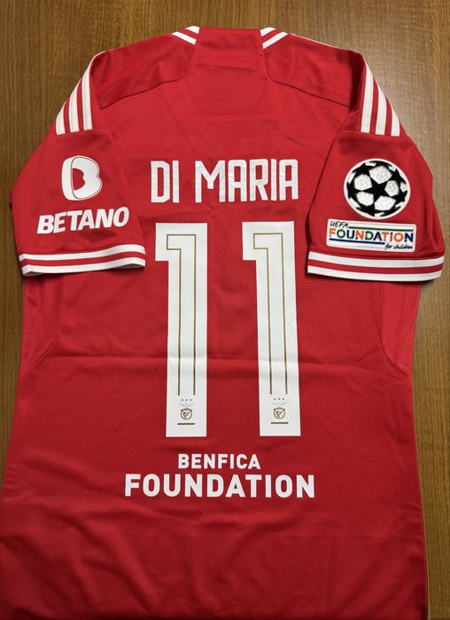 Camisola Di Maria Benfica Modelo Jogador Liga dos Campeões