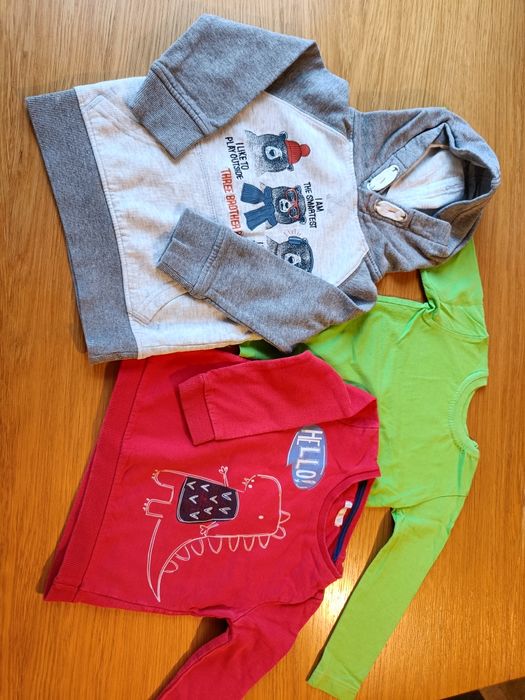 Bluza bluzka jesień zima zestaw 3 szt. r.86