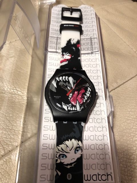 Relogio Swatch Windy Bunny art collection SUOZ112 RARO NOVO