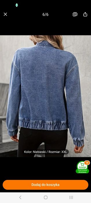 Kurtka dżinsowa na zamek