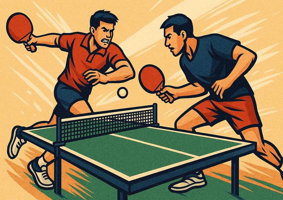 Opłatek na tort Ping Pong Tenis Stołowy