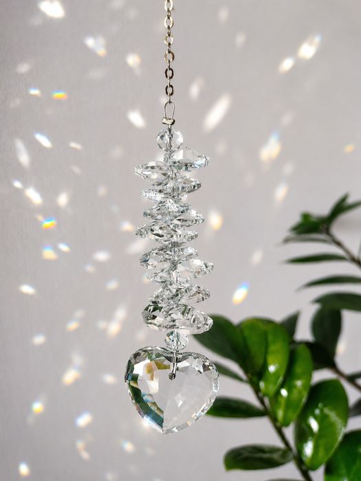 Suncatcher piękny łapacz słońca kryształy elementy szklane