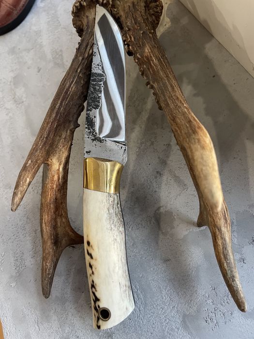 Nóż myśliwski z poroża jelenia, łh 15