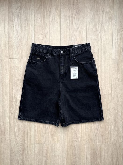 Широкі Шорти PULL&BEAR Baggy Loose Fit Чоловічі Оригінал Нові Чорні Джинсові Широкие Джинсы Шорты Shorts Пул