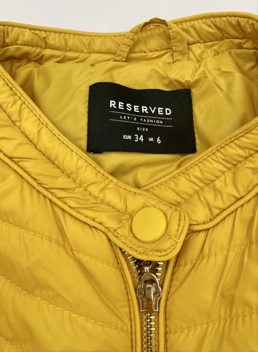 Reserved 34 XS krótka pikowana kurtka pikówka zółta zamek