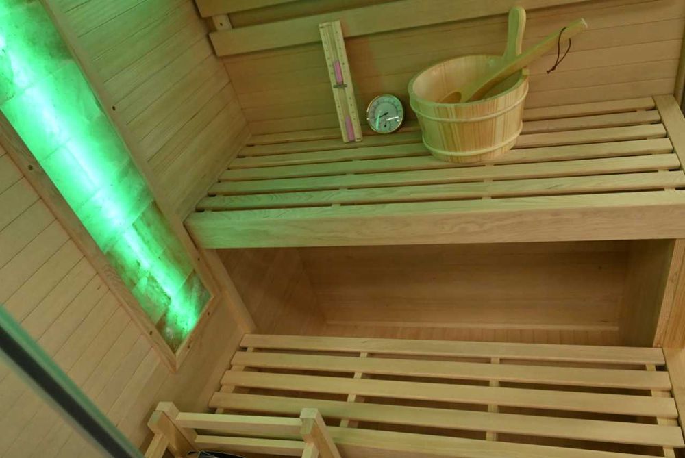 Sauna Fińska Premium 200 LED Ściana solna (8kW)