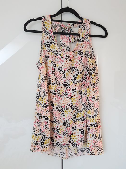C&A letnia bluzka na ramiączkach M w kwiaty floral na codzień jasny kolor dobry materiał
