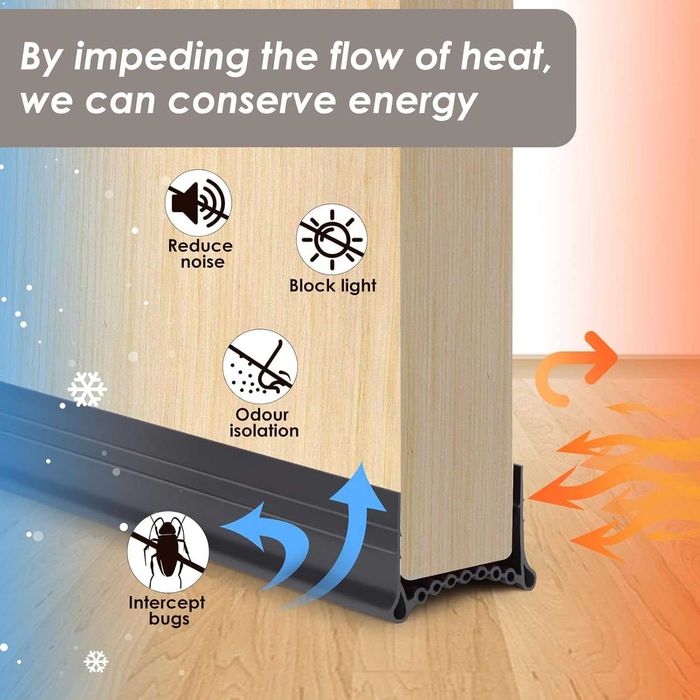 Stoper Do Drzwi Silikonowy 1m, Samoprzylepna Uszczelk, Izolacja Hałasu