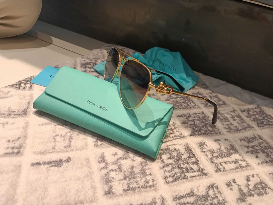 Tiffany okulary przeciwsłoneczne aviator brąz