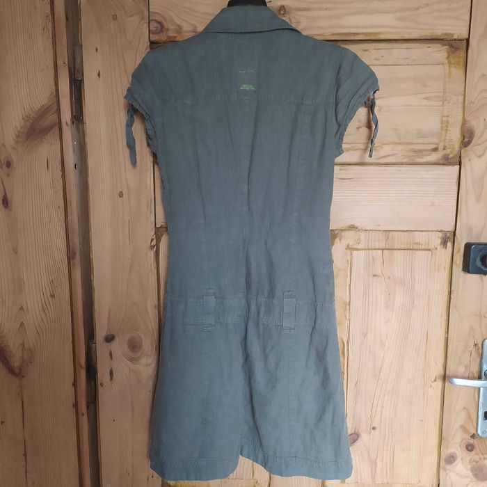 Sukienka szmizjerka khaki 100% len Street One
