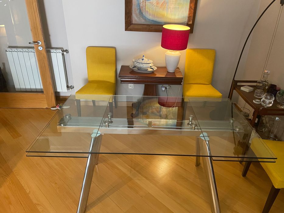 Mesa de Vidro extensível  El corte inglês