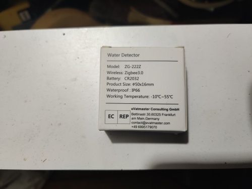Sensor  inundação/água (Novo) Tuya zigbee