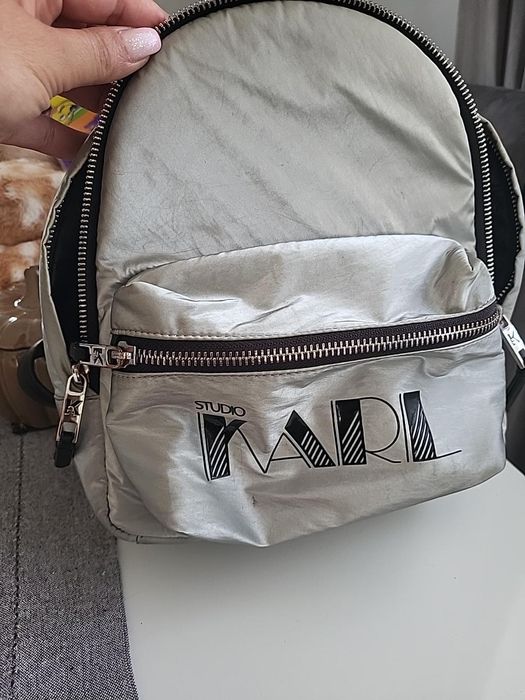 karl lagerfeld studio – plecak srebrny