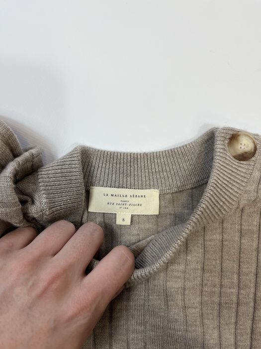 Sweter Sezane merino bezowy