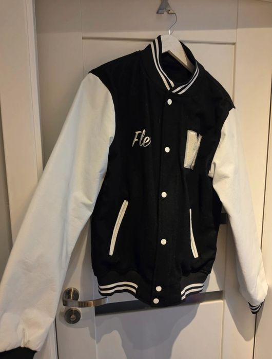Collage jacket leather wool