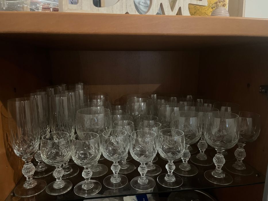 Colecção de copos de cristal