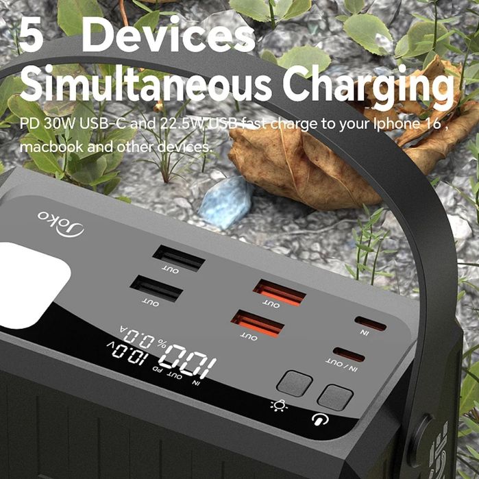 Великий павербанк 120 000mah  li-Po  з ліхтарем