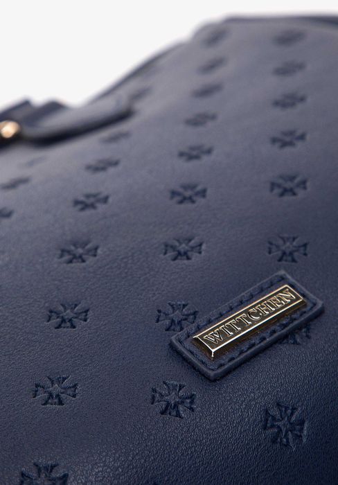 ZARA LUKSUSOWA Torebka z monogramem granatowa