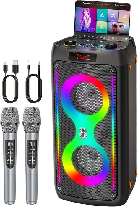 Głośnik Przenośny Karaoke Bluetooth K71 2 mikrofony