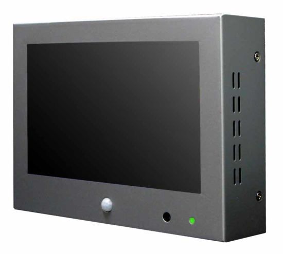 Moldura ecran publicidade e exposicoes com sensor de movimento