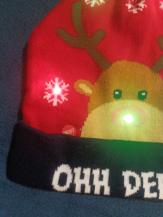 Gorro de Natal com luzes