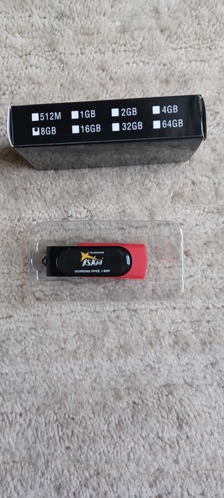 PENDRIVE 8 GB USB 2.0 klasyczny USB, Nowy