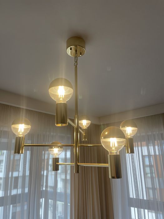 Lampa wisząca zlota komplet z zarówkami