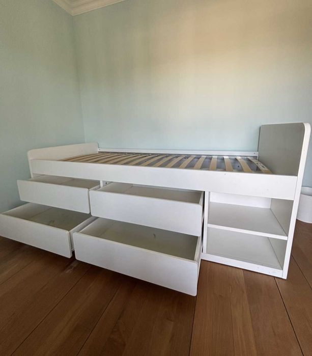 Cama solteiro slakt com 4 gavetas entrega e montagem gratuita VENDIDO