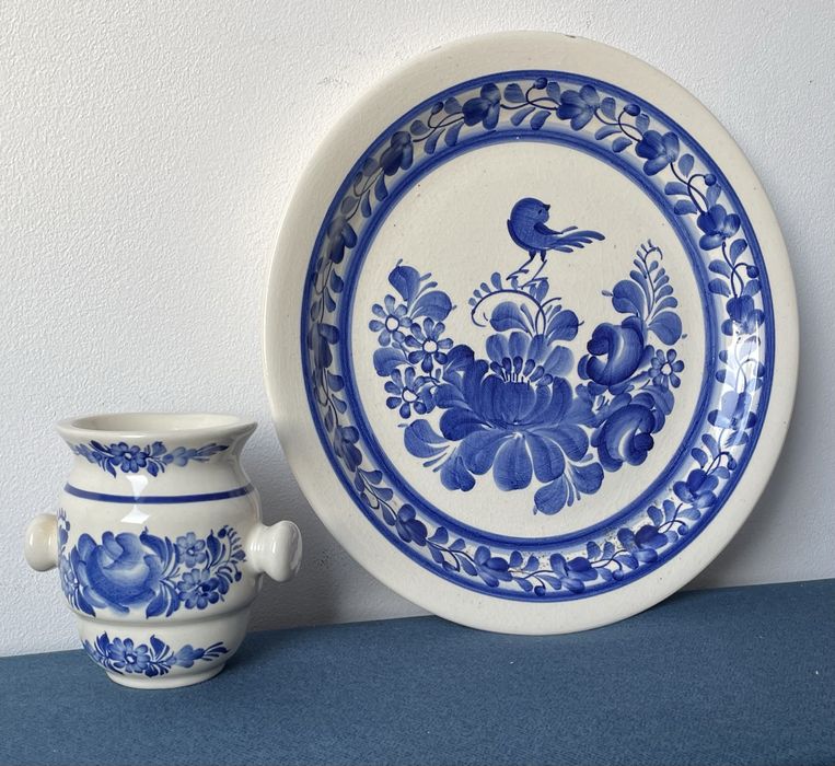 Fajans / Ceramika / Porcelana PRL  Włocławek/Belter/talerz/moździerz