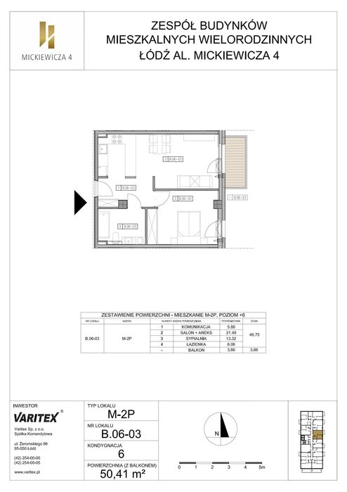 Mieszkanie 2 pokojowe w centrum Łodzi Apartamenty Mickiewicza 4