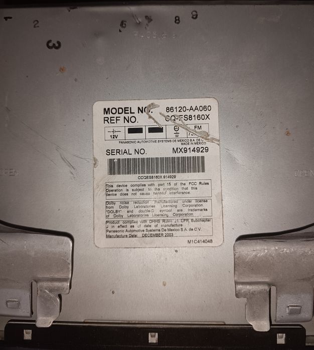 Штатная магнитола TOYOTA 56820