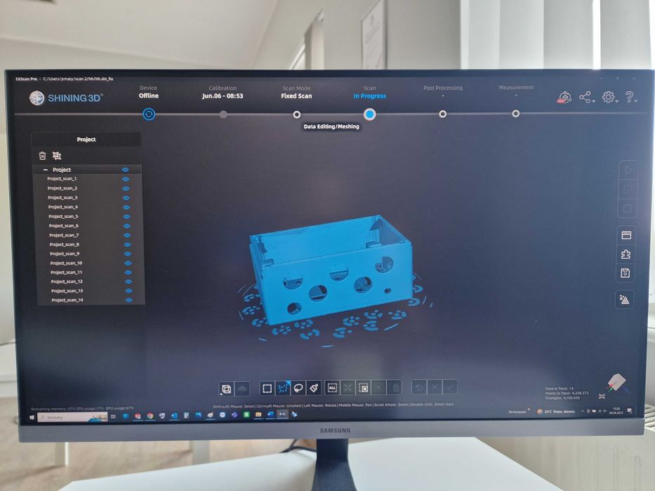 Skaner 3D Shining3D EinScan Pro HD– jak nowy+szkolenie, gwarancja, FV