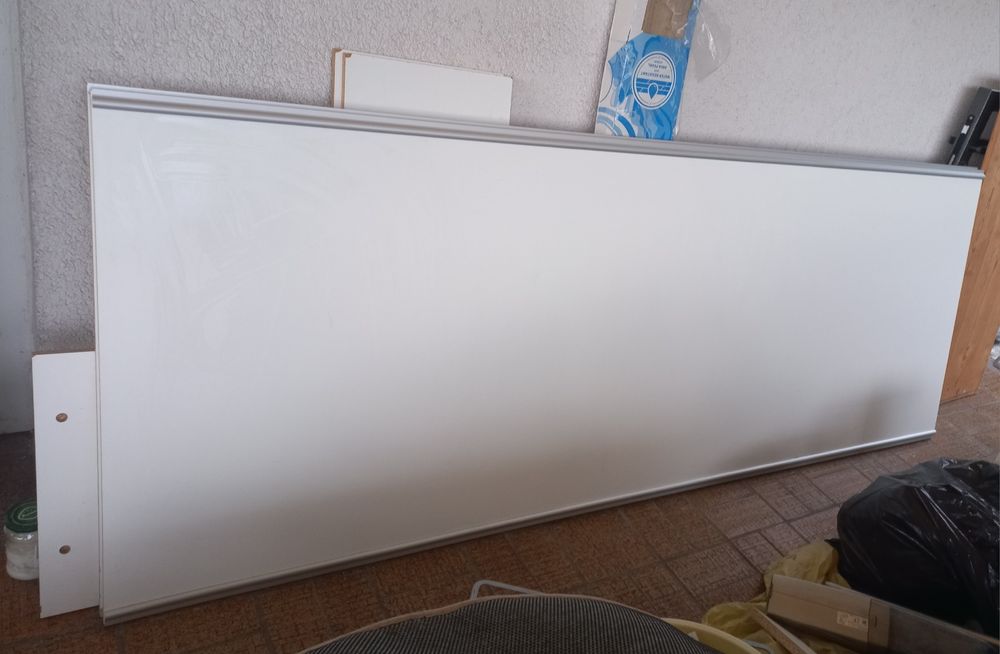 Drzwi 2 sztuki nowe przesuwne do szafy, zabudowy białe