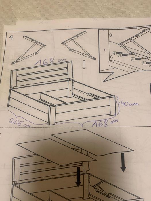 Piękne bukowe łóżko 160x200 z materacem