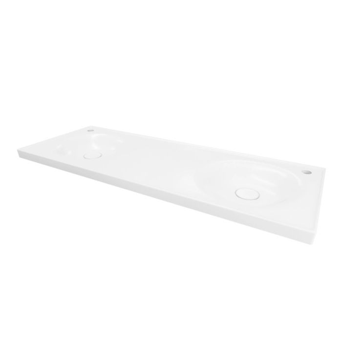 Umywalka podwójna KENTIA 120 cm biała