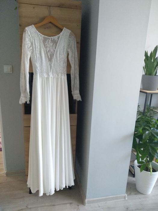 Suknia ślubna boho rustykalna