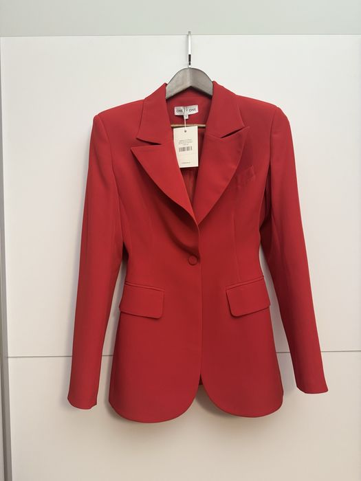 Жакет приталений червого кольору One by one