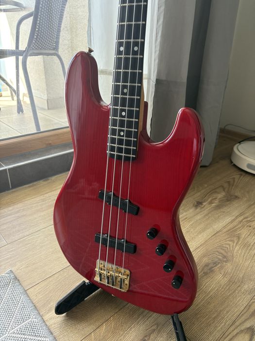 Gitara basowa Moon JB-4 / JB-175 Custom (P.G.M. Japan) – Ebony, Bartolini