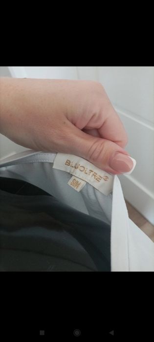 Biały T-shirt z białym misiem Bluoltre S/M