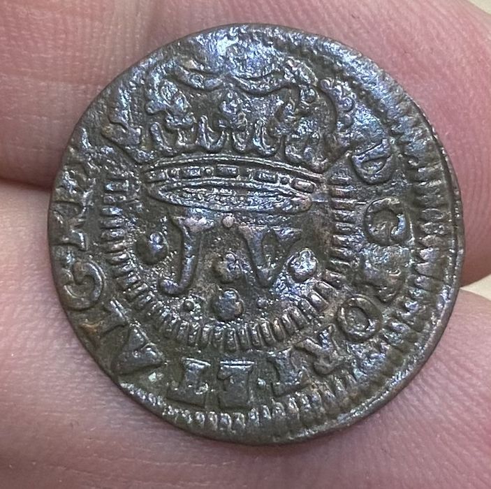 Moeda  362 - Real e Meio D JOAO V 1714