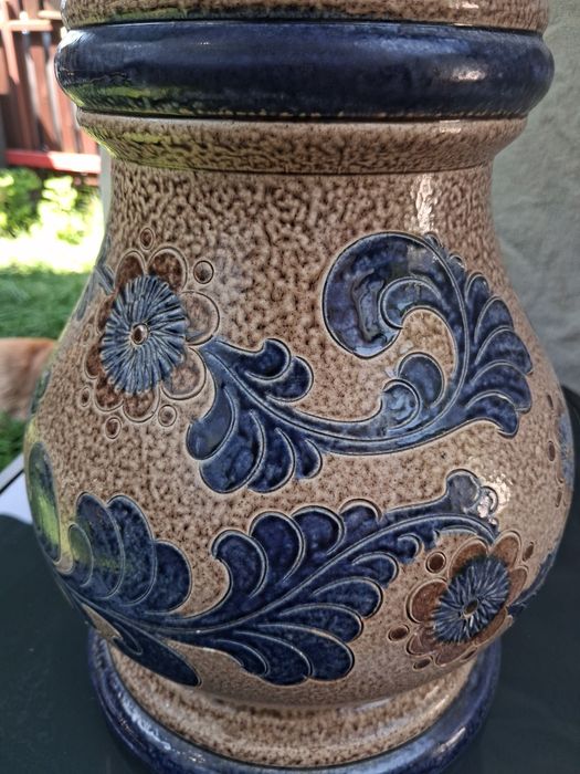 Piekny, CERAMICZNY, rustykalny NALEWAK do piwa