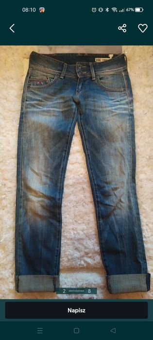 Mom jeans Tommy Hilfiger denim jeansy spodnie rurki Tommiego