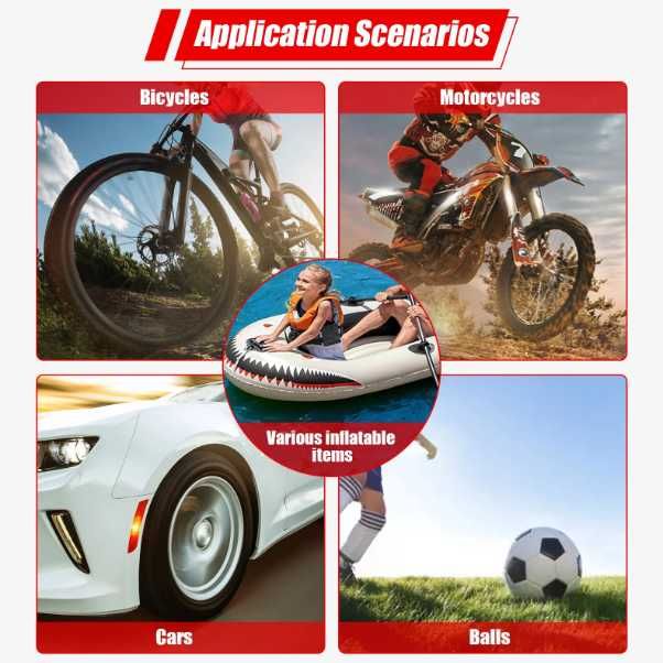 Автокомпресор 4-в-1 | Бездротовий Насос для шин | PowerBank | Ліхтар