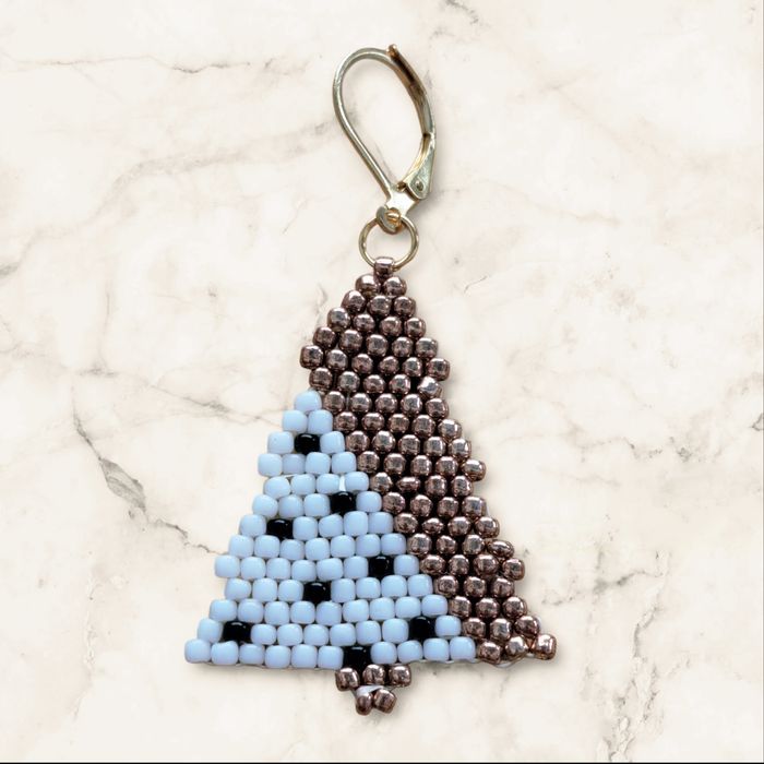 Świąteczne kolczyki choinki