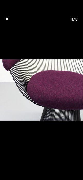 Knoll Warren Platner cadeira aco veludo