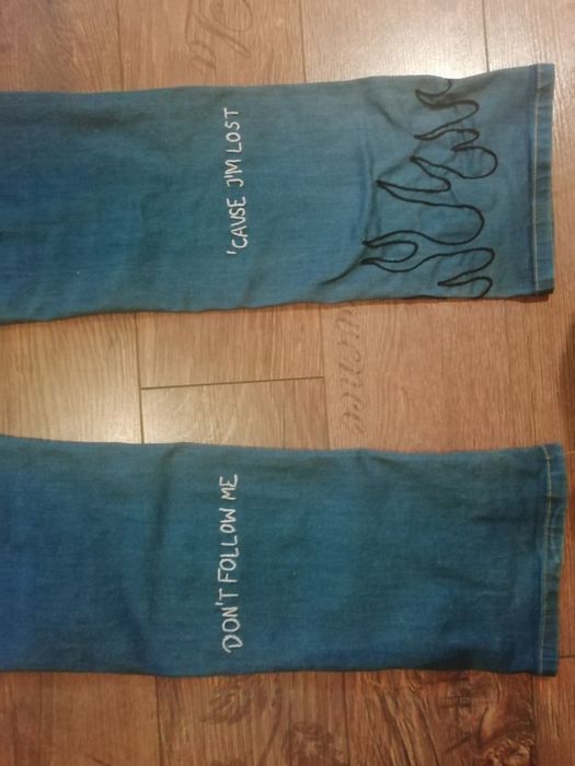 Spodnie HAND MADE haftowane ręcznie!