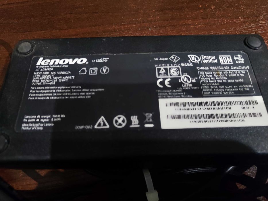 Блок живлення Lenovo USB+pin 20V-8.5A- 170W