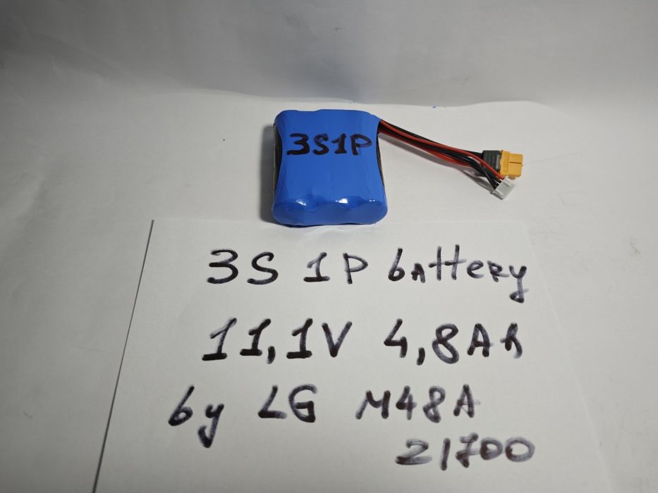 Li-ion аккумулятор 3S 1P 11,1V 4800 mAh из элементов 21700 LG M48A