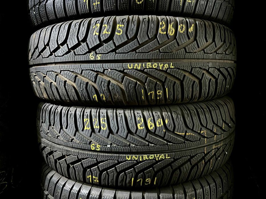 2X Opony Zimowe 225/65R17 UNIROYAL MS PLUS 77 XL 7.4MM 2019R CAŁE!